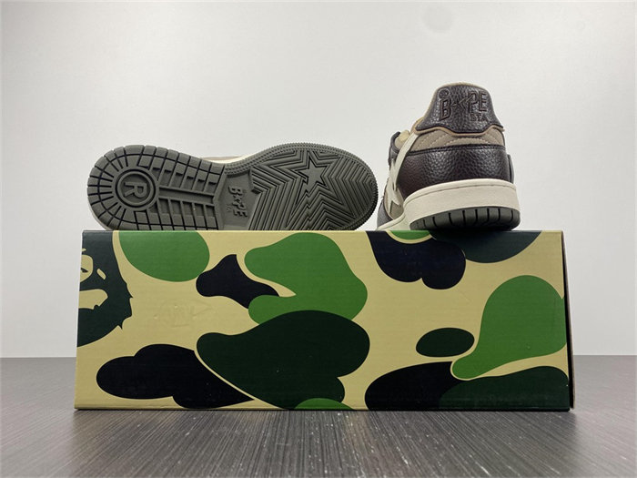 .A Bathing Ape Bape SK8 Sta Brown Ivory