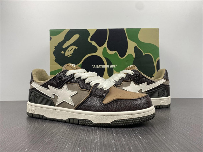 .A Bathing Ape Bape SK8 Sta Brown Ivory